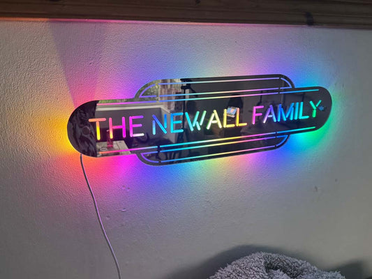 Personalised Light Up Mirror - TS Outline