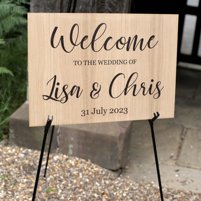 Welcome Wedding Sign - UV Printed - Style 2