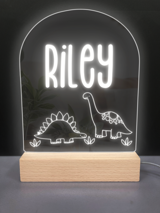 LED Night Light - Personalised - Dinosaurs