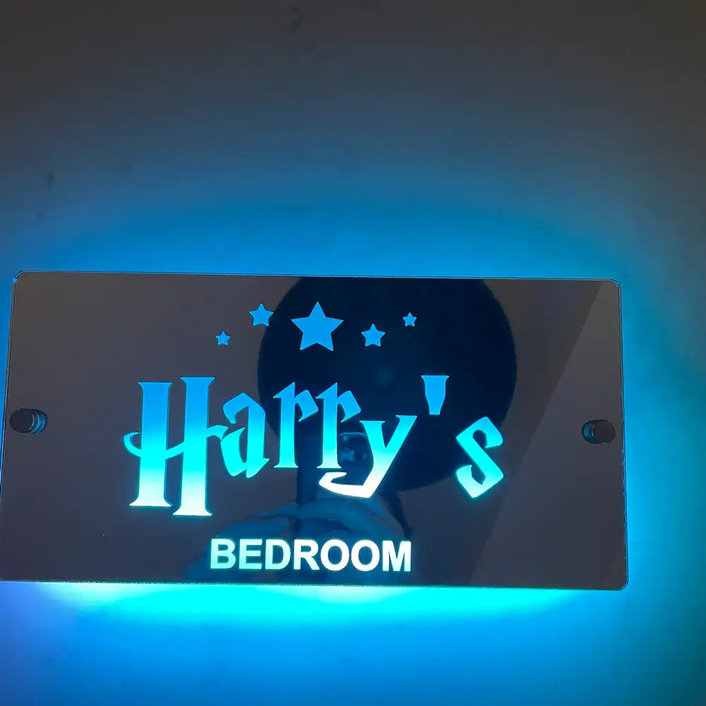 Personalised Light Up Mirror - Name Sign - Stars