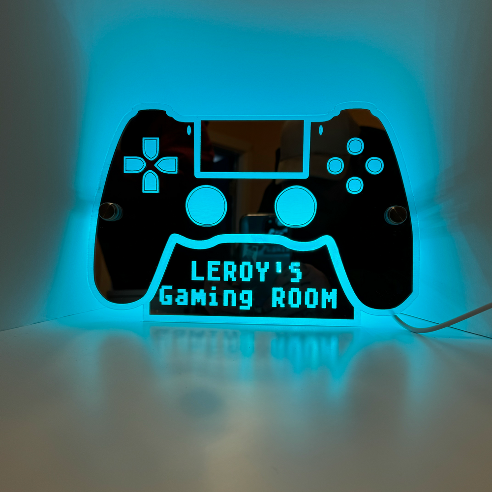 Personalised Light Up Mirror - Gaming - Playstation