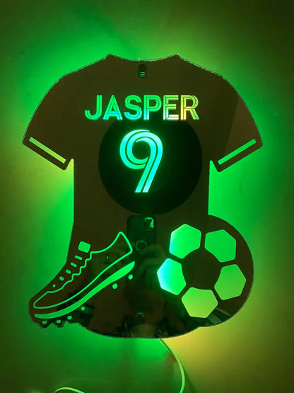 Personalised Light Up Mirror - Football Shirt