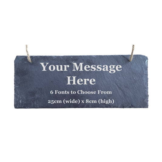Personalised Slate Sign - 8cm X 25cm