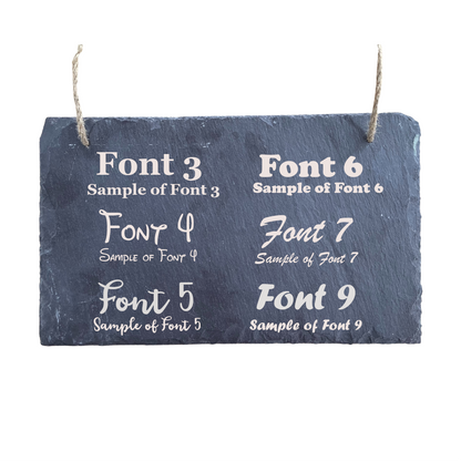 Personalised Slate Sign - 10cm X 25cm