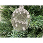 Personalised Clear Mirror Circle Bauble - Snowflakes