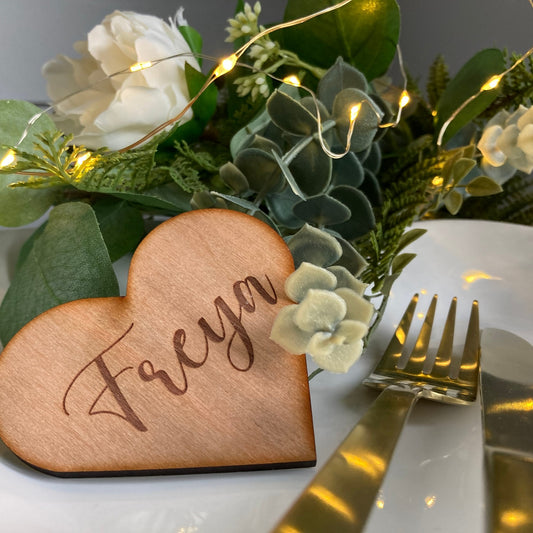Wedding Place Settings - Hearts