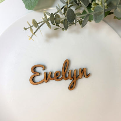 Wedding Place Settings - Wooden Words - Pacifico