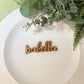Wedding Place Settings - Wooden Words - A Buster Down
