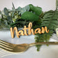 Wedding Place Settings - Wooden Words - A Buster Down