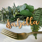 Wedding Place Settings - Wooden Words - Floristry
