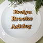 Wedding Place Settings - Wooden Words - Cooper Black