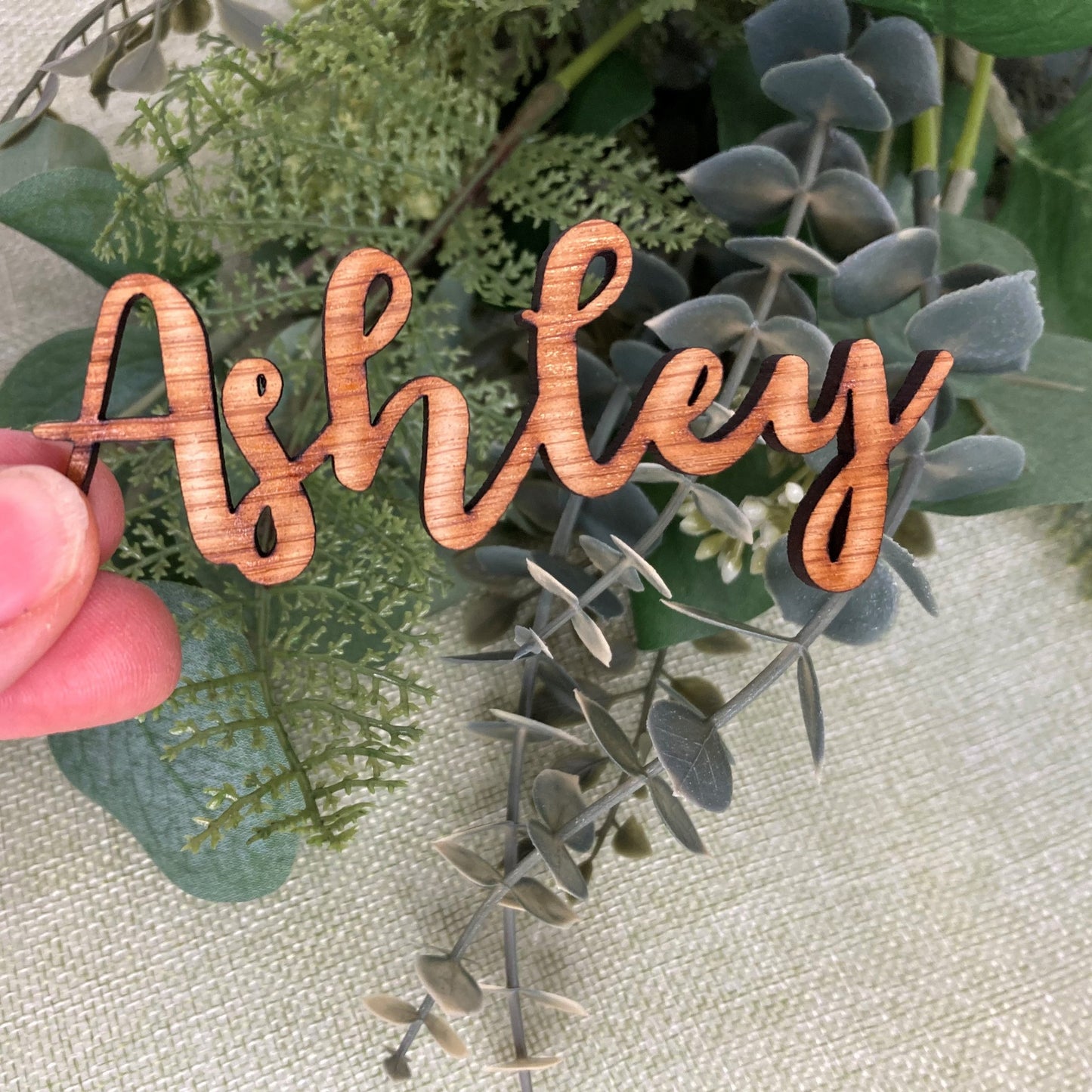Wedding Place Settings - Wooden Words - Floristry