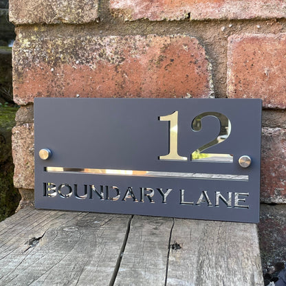 Acrylic House Sign - Horizontal Line