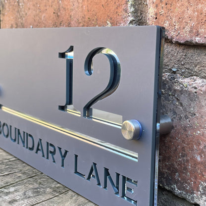 Acrylic House Sign - Horizontal Line