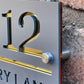 3D Acrylic House Sign - Grey Gold - 3 Sizes - Rectangle
