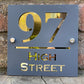 3D Acrylic House Sign - Stand Off - Grey Gold - 3 Sizes - Square