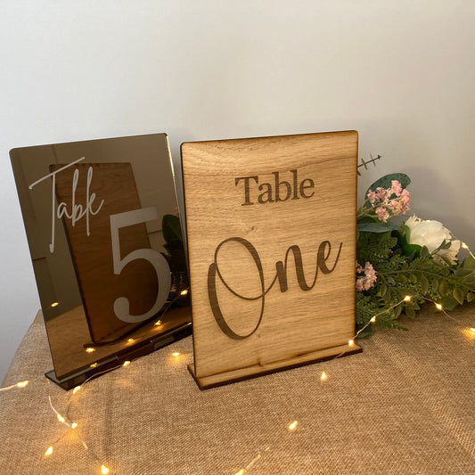 Wedding Table Number - Rectangle