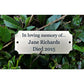 Memorial Bench Plaque | Gold Effect | Weather Resistant | 5 inch x 2 inch  (Inward Corner)