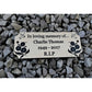 Memorial Bench Plaque | Gold Effect | Weather Resistant | 5 inch x 2 inch (Flowers and Birds)